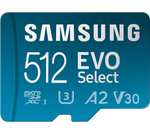 Samsung EVO Select microSD Speicherkarte (MB-ME512KA/EU), 512 GB, UHS-I U3, Full HD, 130MB/s Lesen, inkl. SD-Adapter, PRIME