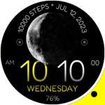 (Google Play Store) Full Moon Nice Watch Face VS74 (WearOS Watchface, digital)