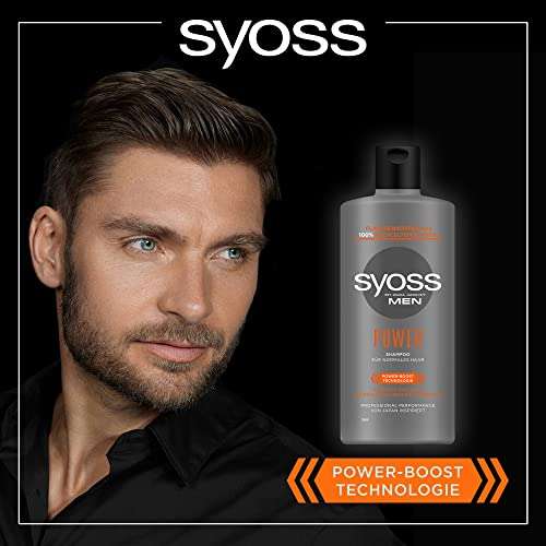 (Prime Spar-Abo) Syoss Shampoo Men Power (440 ml), kräftigendes Herren Shampoo mit Koffein & Power-Boost