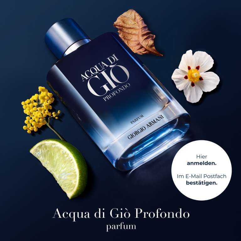 GRATIS Duftprobe / Parfümprobe Acqua di Giò Profondo Parfum Giorgio Armani (22.000 Stück)