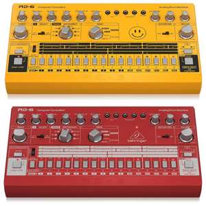 Behringer RD-6, Analoge Drum Machine mit 8 Drum Sounds, 64 Step Sequencer und Distortion-Effekten Farbe Amber für 93,70€, Farbe Rot 89,87€