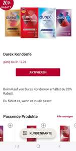 Rossmann Durex / 20%+10% auf alle Durex Kondome (wieder da!)