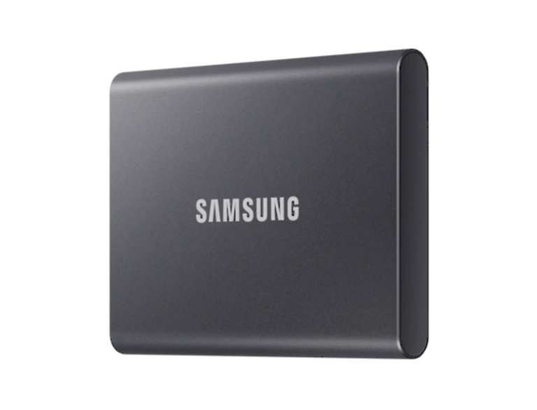 Samsung Portable SSD T7, externe Festplatte, 1 TB, USB 3.2, 1.050 MB/s Lesen, 1.000 MB/s Schreiben, Titan grey