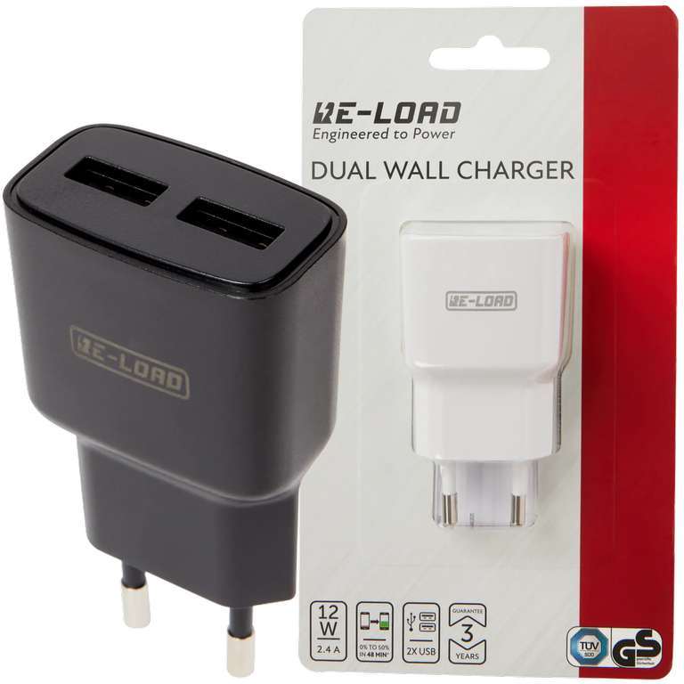 RE-LOAD Dual-USB-Ladegerät 12W/2,4A Netzteil bei ACTION