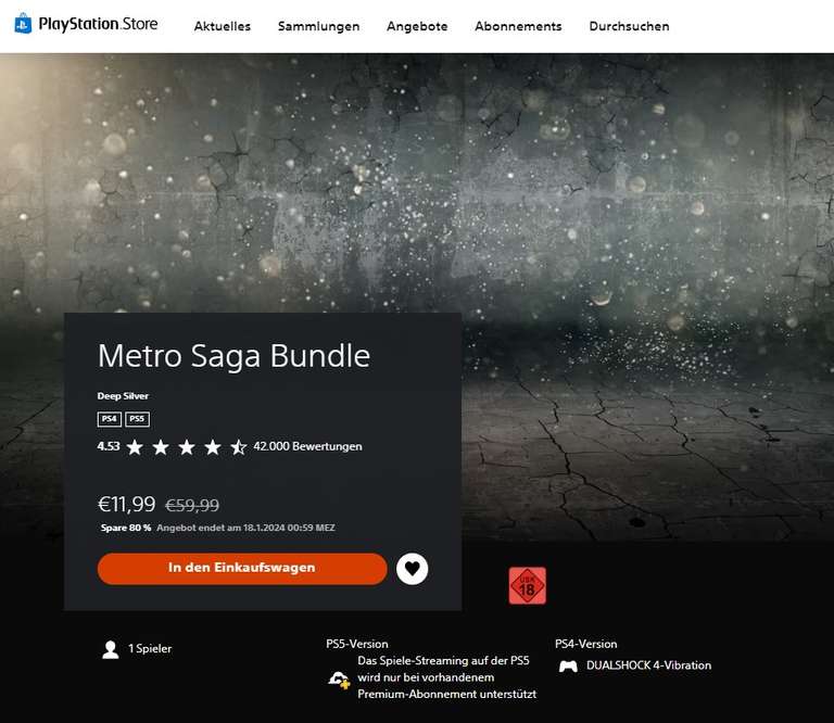 [PSN] Metro Saga Bundle PS5/4