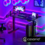 casaria Höhenverstellbarer Gaming Schreibtisch in Schwarz oder Braun (110x60x73-118cm) | über CB für 122,28€ möglich