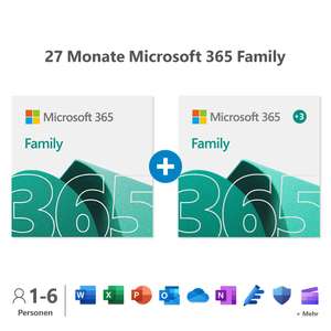 Microsoft 365 Family 27 Monate zum besten Preis