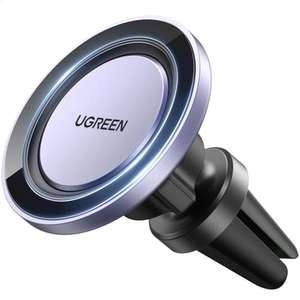 [Prime] Ugreen 90527 MagSafe Handyhalterung für den Lüftungsschlitz | 360° drehbares Kugelgelenk | mit Magnetringen für Handys ohne MagSafe