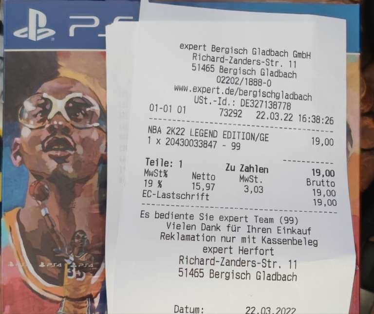 (Lokal) NBA 2K22 Legend Edition PS4 inkl Download Code für PS5