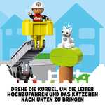 LEGO 10969 DUPLO Town Feuerwehrauto Spielzeug Set mit Blaulicht und Martinshorn, Feuerwehrmann und Katze, ab 2 Jahre (Prime/Otto flat)