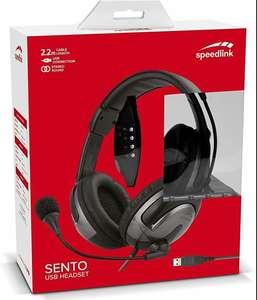 Speedlink Sento SL-870100-BK USB Headset ( ntegrierter Kabelfernbedienung, 2,2m Kabel, Gewicht: 235 Gramm )
