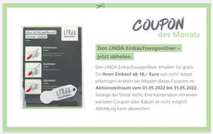 Linda Apotheken: gratis Einkaufswagenlöser ab 10€ Einkaufswert