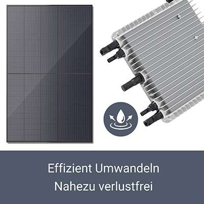 [JUSKYS] Balkonkraftwerk 600 W / 800 W Komplettset Full Black Photovoltaik Solaranlage steckerfertig & WiFi Smart - Verkauf nur an Endverb.