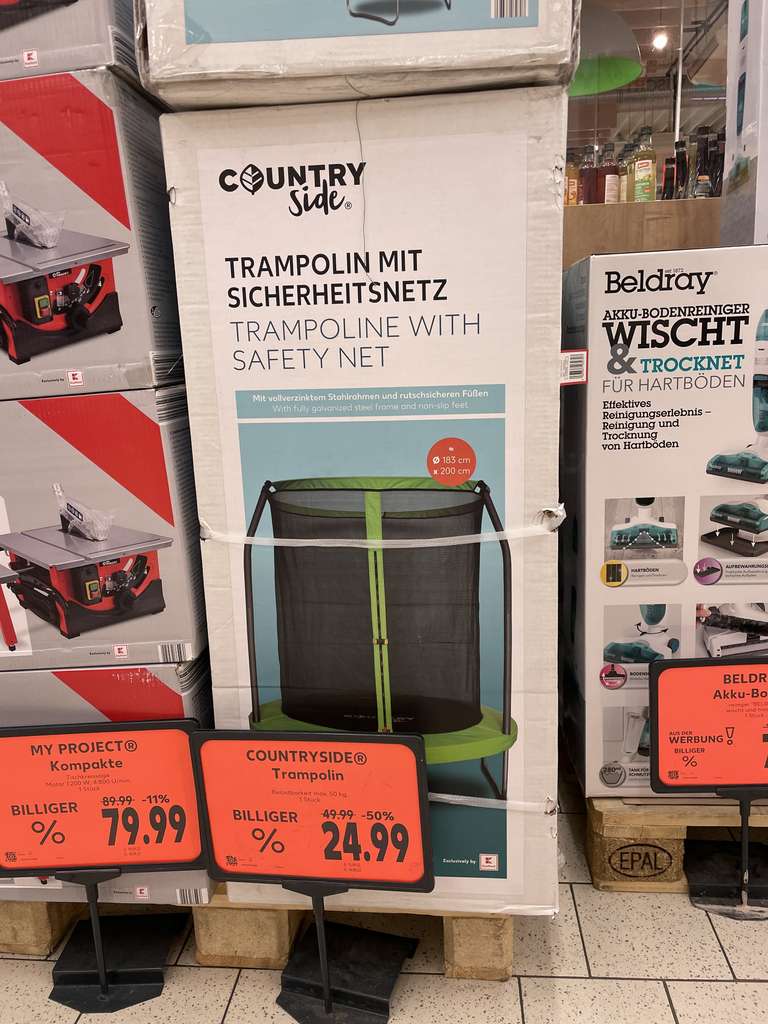 [Lokal Teltow] Country Side Trampolin mit Sicherheitsnetz 183 cm und Max. 50 kg