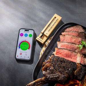 [tink] Meater Plus WLAN Thermometer - Geschenkedition Papa (Gravur) | Funkthermometer mit Smart App / Bluetooth
