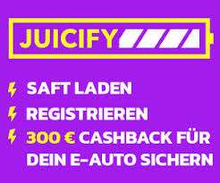 Juicify & Shoop 300€ + 21€ Cashback für die Registrierung deines e-Autos