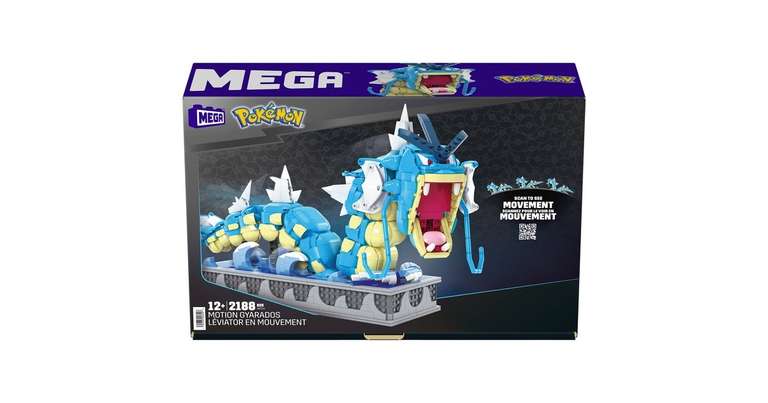 MEGA Motion Garados - bewegliches Bauset - 2186 Teile | Pokémon