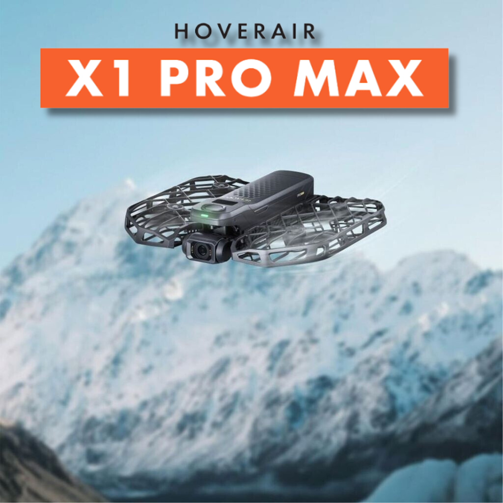 HOVERAir X1 PROMAX 8K-Kamera-Drohne in der "Retail Combo" u.a. mit 2 Smart-Akkus | 8K-Videoauflösung bei 30 fps und 4K/120 fps, OmniTerrain