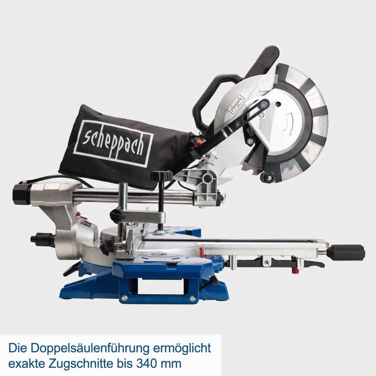 Scheppach HM216SPX Kapp-Zug-Gehrungssäge Kappsäge 2000 W, inkl. 2. Ø 210 mm Sägeblatt 65 mm Schnitthöhe 34 cm Schnittbreite mit Laser,PRIME