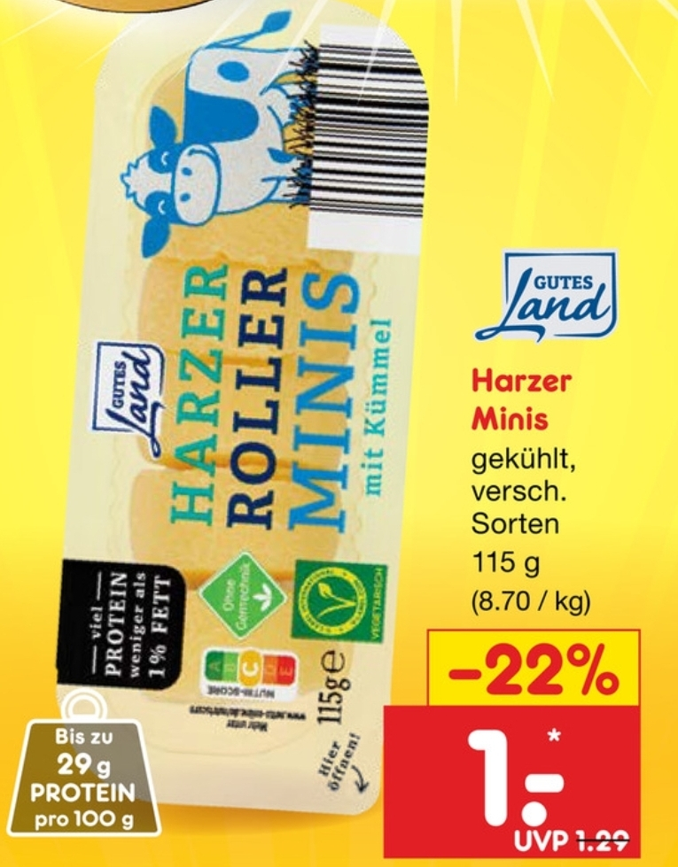 Handkäse Minis 125g 1€