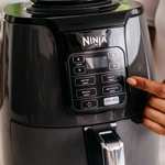 Ninja Air Fryer [AF100EU], Black Heißluftfritteuse mit präziser Temperaturregelung, Fritteuse ohne Öl und Fett, 1500 Watt, 3,8 Liter
