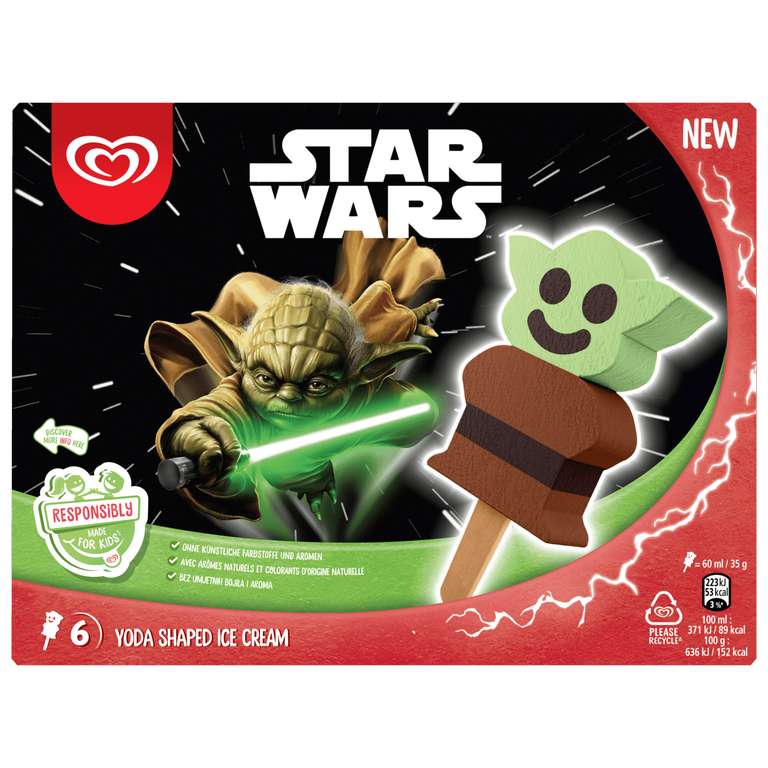 [Sammeldeal Kaufland] Langnese Star Wars Yoda Eis für 0,99 € + Brunch 0,45 € + Meggle 1,35 €... [Lokal 76726 Germersheim]