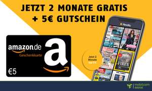 2 Monate gratis Readly Magazin-Flatrate + 5€ Amazon Gutschein für Neukunden (u.a. mit Auto Bild, Rolling Stone, Sport Bild, etc.)