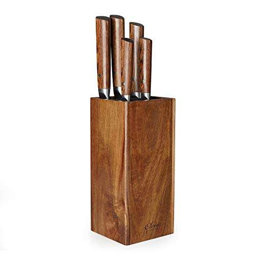 Messerblock aus Akazienholz mit Borsteneinsatz (ohne Messer), Oleio - Prime