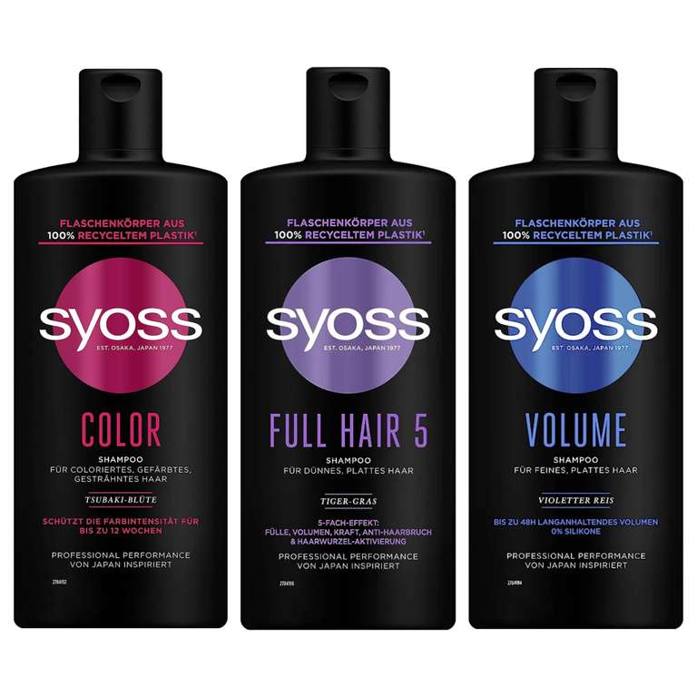 Syoss Shampoo Volume, Renew 7, Men Power, Full Hair 5 oder Color (1x 440 ml) (Prime Spar-Abo)