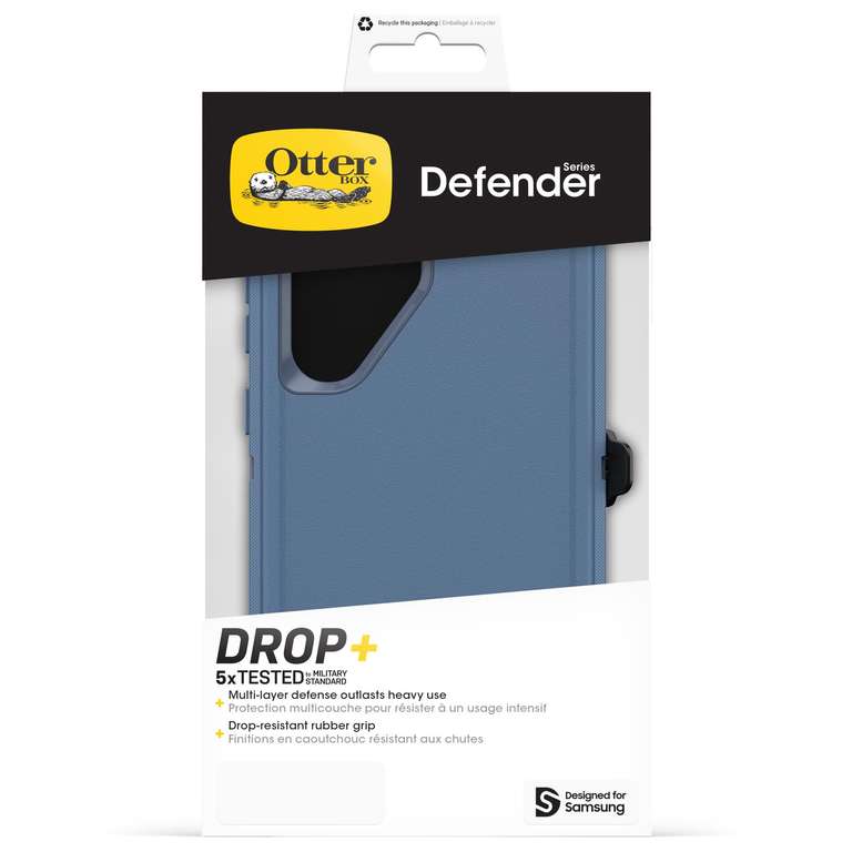 OtterBox Defender Hülle für Samsung Galaxy S24 Ultra, Stoßfest, Sturzsicher, Ultra-robust, Schützende Hülle, Blau