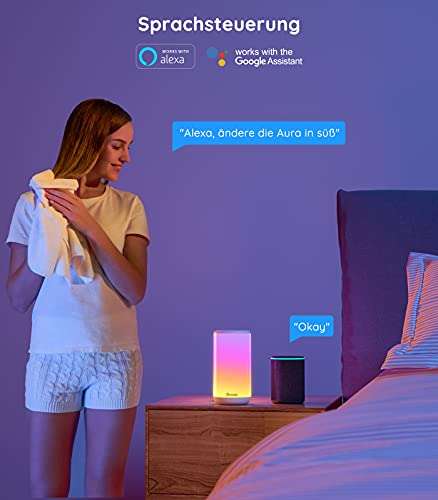 Govee Smart Tischlampe RGBICWW WIFI Nachttischlampe, funktioniert mit Alexa und Google Assistant, 2200K-6500K