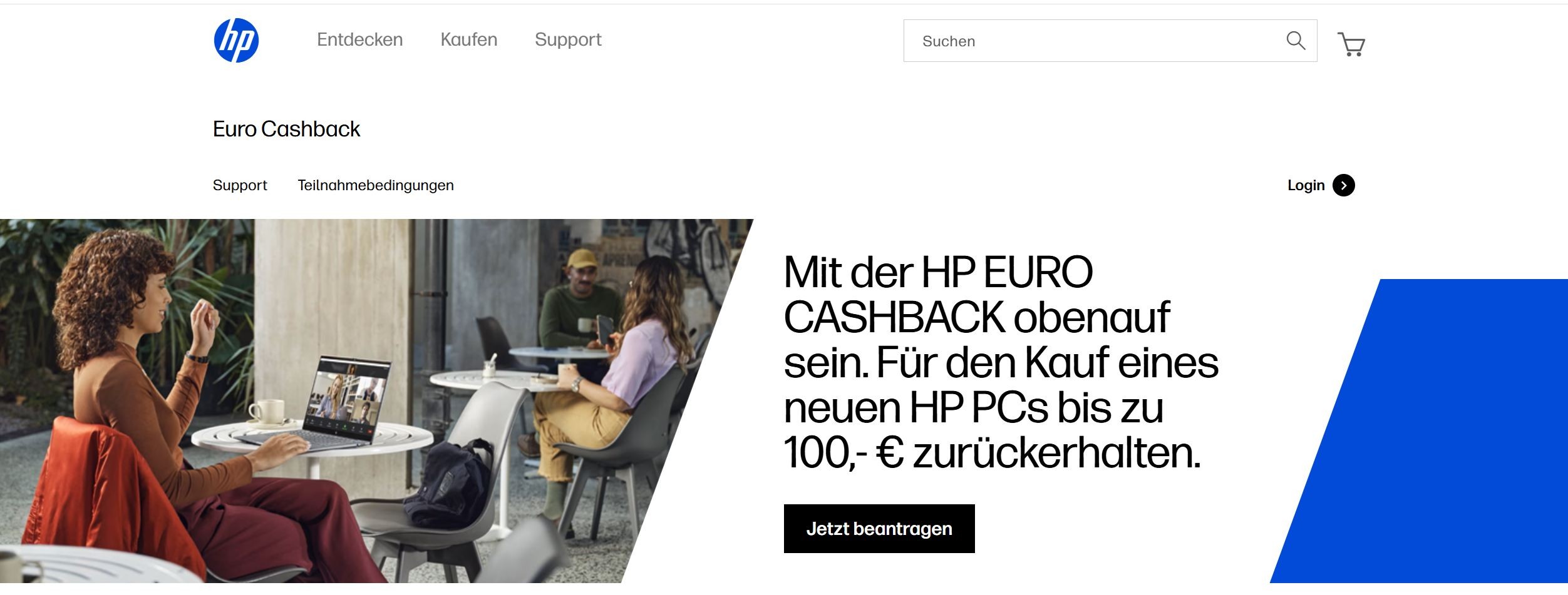 HP EURO CASHBACK. Für den Kauf eines neuen HP PCs bis zu 100,- € zurückerhalten