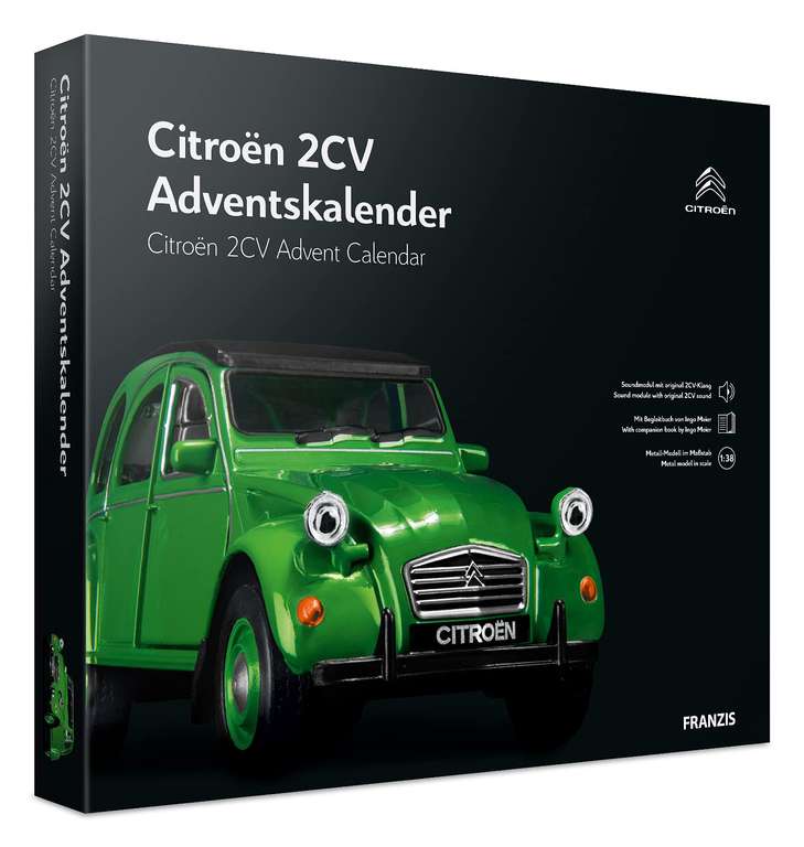 FRANZIS 55154 - Citroen 2CV Adventskalender Metall Modellbausatz (prime)