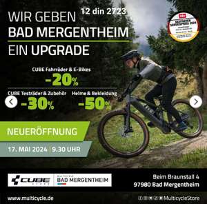 Cube store Neueröffnung Bad Mergentheim -20% auf Cube bikes, z.B. Nuroad Race für 1.359,20