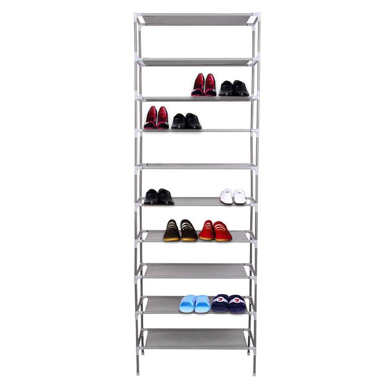 Love IT Store IT Schuhregal Ausziehbar — Platzsparendes 3-Etagen-Regal Für Bis Zu 15 Paar Schuhe, In Grau