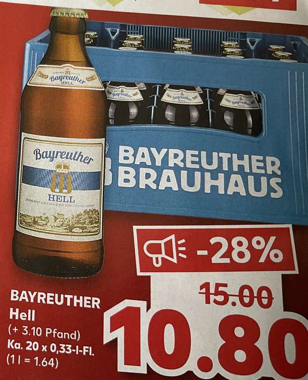 Bayreuther Hell ab 19.05. beim Kaufland Hannover?