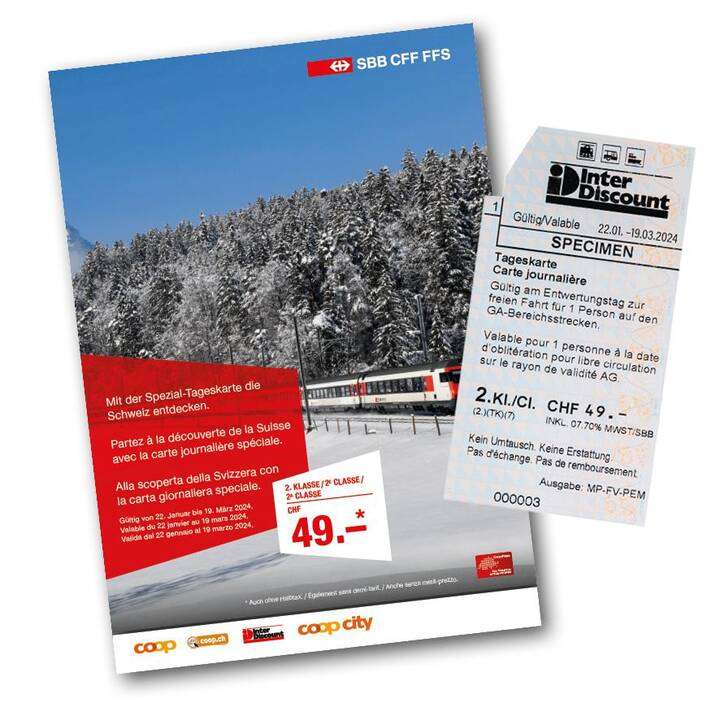 Coop Spezial Tageskarte Schweiz für 49 CHF