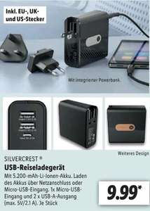 USB Reise Lader mit integrierter Powerbank