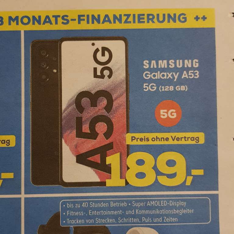 [Lokal EuronicsXXL Eickhoff] Samsung Galaxy A53 5G (128 GB) ab Montag 28.11.
