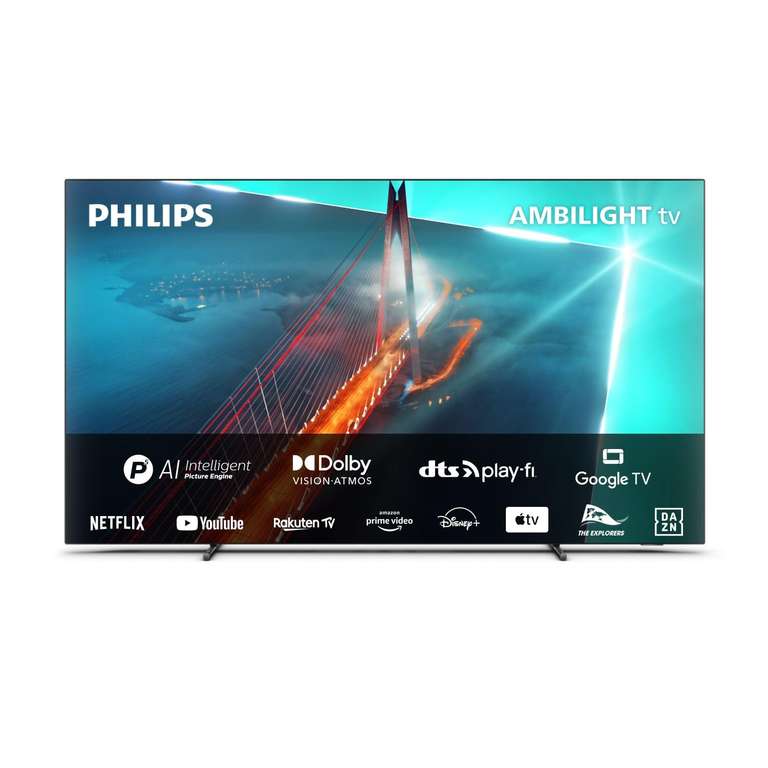 Philips OLED TV Ambilight 4K 55OLED708/12, Metallrahmen