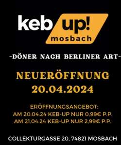 Döner für 2,99€ bei kebUp! in Mosbach