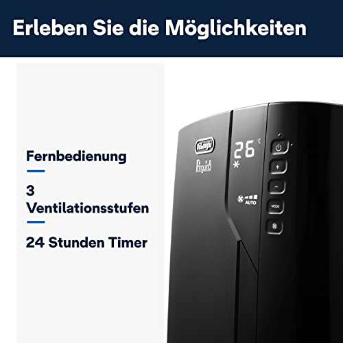 [Amazon] De'Longhi Pinguino PAC EX120 Silent mobiles Klimagerät inkl. gratis Fenster-Kit