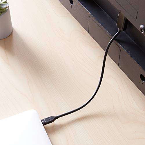 Amazon Basics USB-C-auf-HDMI-Adapterkabel (Thunderbolt 3 kompatibel) 4K @30 Hz - 30,5 cm PRIME