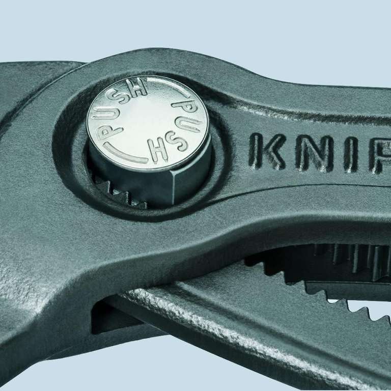 KNIPEX Cobra, Wasserpumpenzange | Rohrzange mit 2K-Griffen, groß, Chrom-Vanadium, atramentiert, 300 mm (SB-Karte/Blister), 87 02 300 T BK