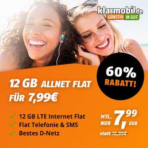[Telekom-Netz] 12GB freenet Telekom LTE Tarif für 7,99€ / Monat mit 25 Mbit/s + VoLTE, WLAN Call & Allnet- & SMS-Flat | 0€ Anschlussgebühren