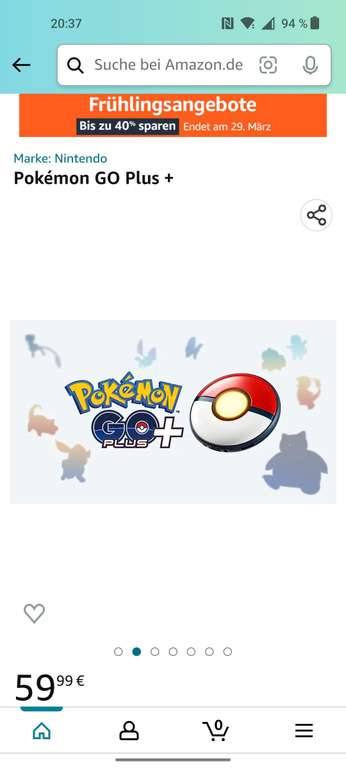Pokémon GO Plus Neue Version (Vorbestellung 21.7.2023) 59,99