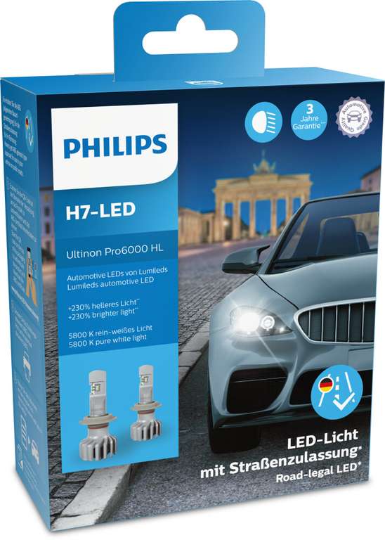 Philips Scheinwerferlampe H7LED Pro 6000 12V 15W