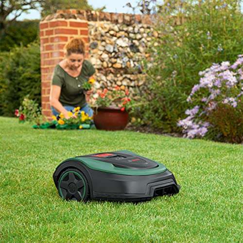 Bosch Home and Garden Rasenmäher Roboter Indego S+ 500 18V Akku und App-Funktion, Ladestation enthalten, Schnittbreite 19 cm, bis 500 m²