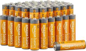 [Prime] Amazon Basics AA-Alkalisch Batterien, leistungsstark, 1,5 V, 48er-Pack mit Spar-Abo (dieses ist stornierbar)