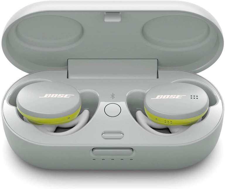 Bose Sport Earbuds TWS In-Ears (Bluetooth 5.1, AAC, ~5/15h Akku, USB-C, Qi, Touch Control, App, Ohrflügel, IPX4)